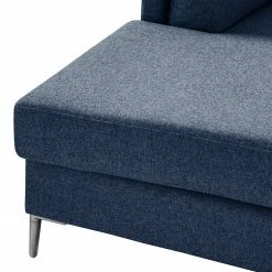 Studio Copenhagen Ecksofa COSO Classic+ mit Longchair - Webstoff Inze: Blau - Breite: 287 cm - Longchair davorstehend links - Chrom glänzend -Wohnzimmermöbel boutique en ligne 1000211866 200811 17012500475 DETAILS P000000001000211866