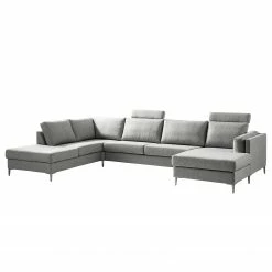 Studio Copenhagen Wohnlandschaft COSO Classic+ - Webstoff Inze: Hellgrau - Longchair davorstehend rechts / Ottomane links - Bettkasten - Chrom glänzend 37 Studio Copenhagen Wohnlandschaft COSO Classic+ - Webstoff Inze: Hellgrau - Longchair davorstehend rechts / Ottomane links - Bettkasten - Chrom glänzend -Wohnzimmermöbel boutique en ligne 1000212027 200811 17104001670 DETAILS P000000001000212027