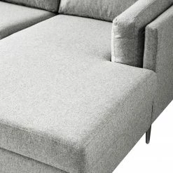 Studio Copenhagen Wohnlandschaft COSO Classic+ - Webstoff Inze: Hellgrau - Longchair davorstehend rechts / Ottomane links - Bettkasten - Chrom glänzend 51 Studio Copenhagen Wohnlandschaft COSO Classic+ - Webstoff Inze: Hellgrau - Longchair davorstehend rechts / Ottomane links - Bettkasten - Chrom glänzend -Wohnzimmermöbel boutique en ligne 1000212027 200811 17104301677 DETAILS P000000001000212027