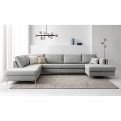 Studio Copenhagen Wohnlandschaft COSO Classic+ - Webstoff Inze: Hellgrau - Longchair davorstehend rechts / Ottomane links - Bettkasten - Chrom glänzend 31 Studio Copenhagen Wohnlandschaft COSO Classic+ - Webstoff Inze: Hellgrau - Longchair davorstehend rechts / Ottomane links - Bettkasten - Chrom glänzend -Wohnzimmermöbel boutique en ligne 1000212027 200923 09521000717 MOOD DETAILS P000000001000212027 mood