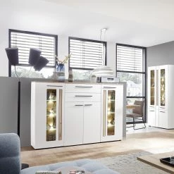 Red Living Highboard Parolin - Inkl. Beleuchtung - Weiß -Wohnzimmermöbel boutique en ligne 1000212344 200507 14285500084 MOOD DETAILS P000000001000212344 mood