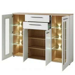 Red Living Highboard Parolin - Inkl. Beleuchtung - Weiß -Wohnzimmermöbel boutique en ligne 1000212344 200507 14290000086 DETAILS P000000001000212344