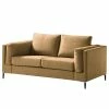 Studio Copenhagen 2-Sitzer Sofa COSO Classic+ - Webstoff Inze: Hellbraun - Schwarz