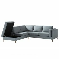 Studio Copenhagen Ecksofa COSO Classic+ mit Ottomane - Webstoff Inze: Graublau - Breite: 245 cm - Ottomane davorstehend links - Bettkasten - Eiche Dunkel 30 Studio Copenhagen Ecksofa COSO Classic+ mit Ottomane - Webstoff Inze: Graublau - Breite: 245 cm - Ottomane davorstehend links - Bettkasten - Eiche Dunkel -Wohnzimmermöbel boutique en ligne 1000212851 200825 13002700832 DETAILS P000000001000212851