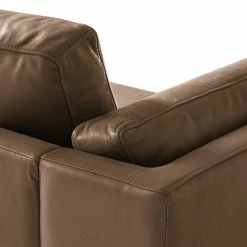 Studio Copenhagen Ecksofa COSO Classic+ mit Ottomane - Echtleder Taru: Nougat - Breite: 245 cm - Ottomane davorstehend rechts - Bettkasten - Eiche Dunkel -Wohnzimmermöbel boutique en ligne 1000212869 200825 13330100565 DETAILS P000000001000212869
