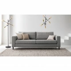 Studio Copenhagen 3-Sitzer Sofa COSO Classic - Webstoff Milan: Hellgrau - Buche -Wohnzimmermöbel boutique en ligne 1000212980 201023 11040500007 MOOD DETAILS P000000001000212980 mood