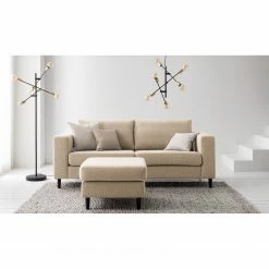 Studio Copenhagen 2,5-Sitzer Sofa COSO Classic - Webstoff Milan: Beige - Buche -Wohnzimmermöbel boutique en ligne 1000213010 201023 11040800059 MOOD DETAILS P000000001000213010 mood
