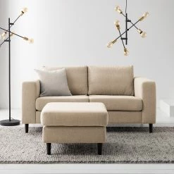 Studio Copenhagen 2-Sitzer Sofa COSO Classic - Webstoff Milan: Beige - Buche -Wohnzimmermöbel boutique en ligne 1000213016 201023 11040900071 MOOD DETAILS P000000001000213016 mood