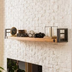 Ars manufacti Wandboard Manchester (2er-Set) - Akazie massiv / Metall - Akazie / Anthrazit - Breite: 110 cm -Wohnzimmermöbel boutique en ligne 1000213217 210831 13323600015 MOOD DETAILS P000000001000213217 mood