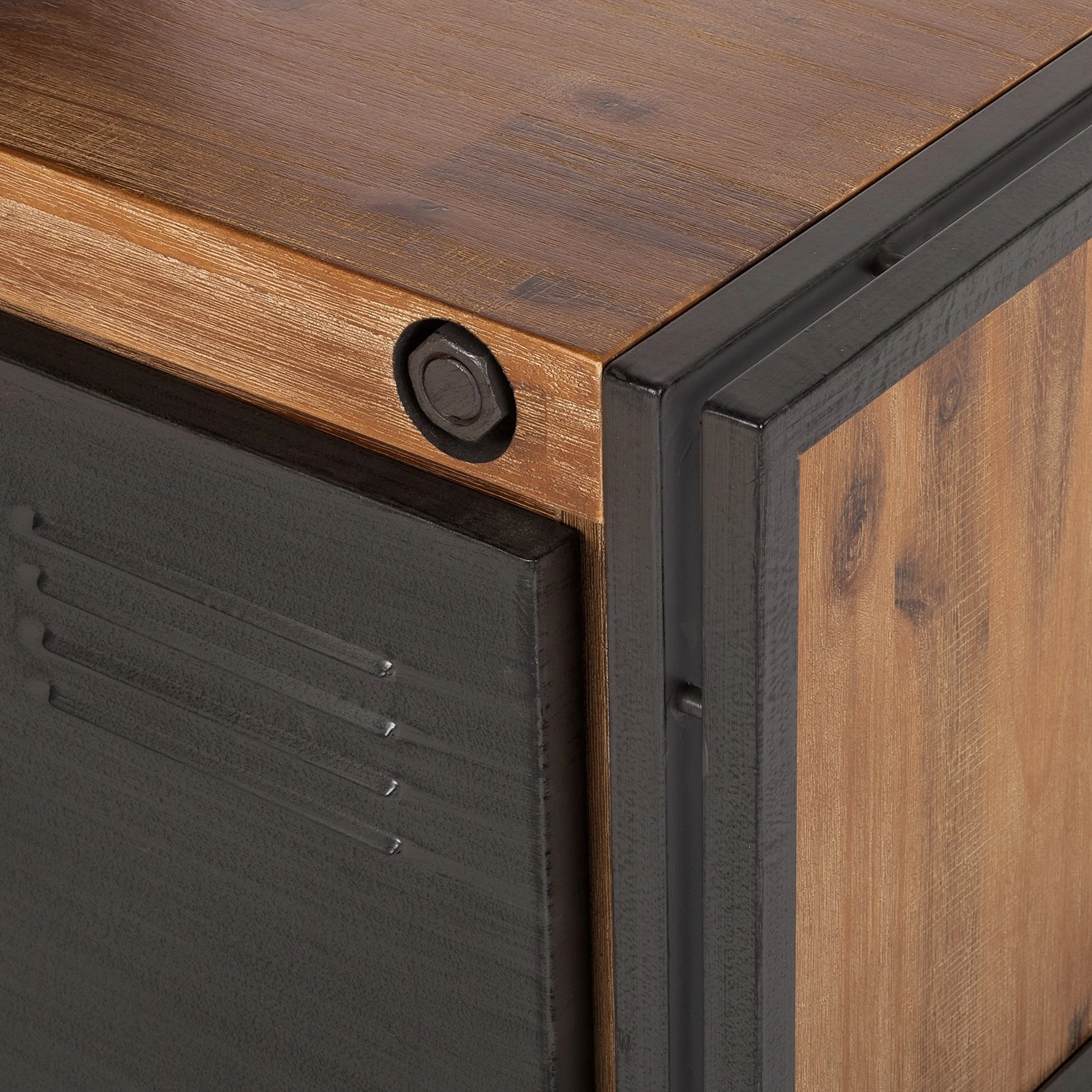 Ars manufacti Wohnkombination Manchester III (3-tlg) - Akazie massiv / Metall - Akazie / Anthrazit 14 Ars manufacti Wohnkombination Manchester III (3-tlg) - Akazie massiv / Metall - Akazie / Anthrazit – Bild 14