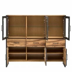 Naturoo Highboard Ironwood IV - Echtholzfurnier / Metall - Alteiche / Grau -Wohnzimmermöbel boutique en ligne 1000213243 200512 14010200060 DETAILS P000000001000213243