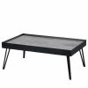 Loftscape Couchtisch Corbin III - Glas / Metall - Beton Dekor / Schwarz