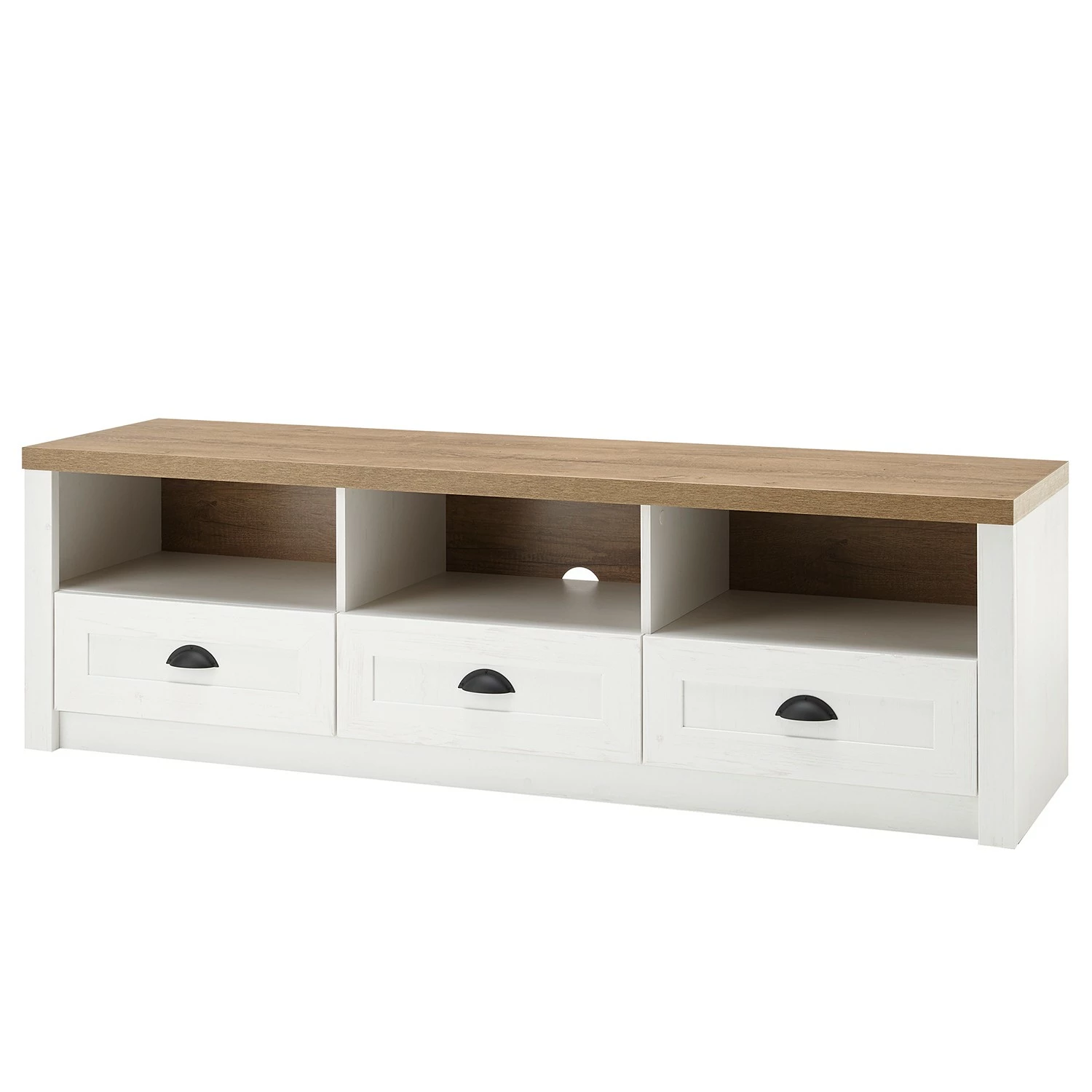 Norrwood Wohnwand Proville II (3-teilig) - Eiche Weiß Dekor / Eiche Dekor 5 Norrwood Wohnwand Proville II (3-teilig) - Eiche Weiß Dekor / Eiche Dekor – Bild 5