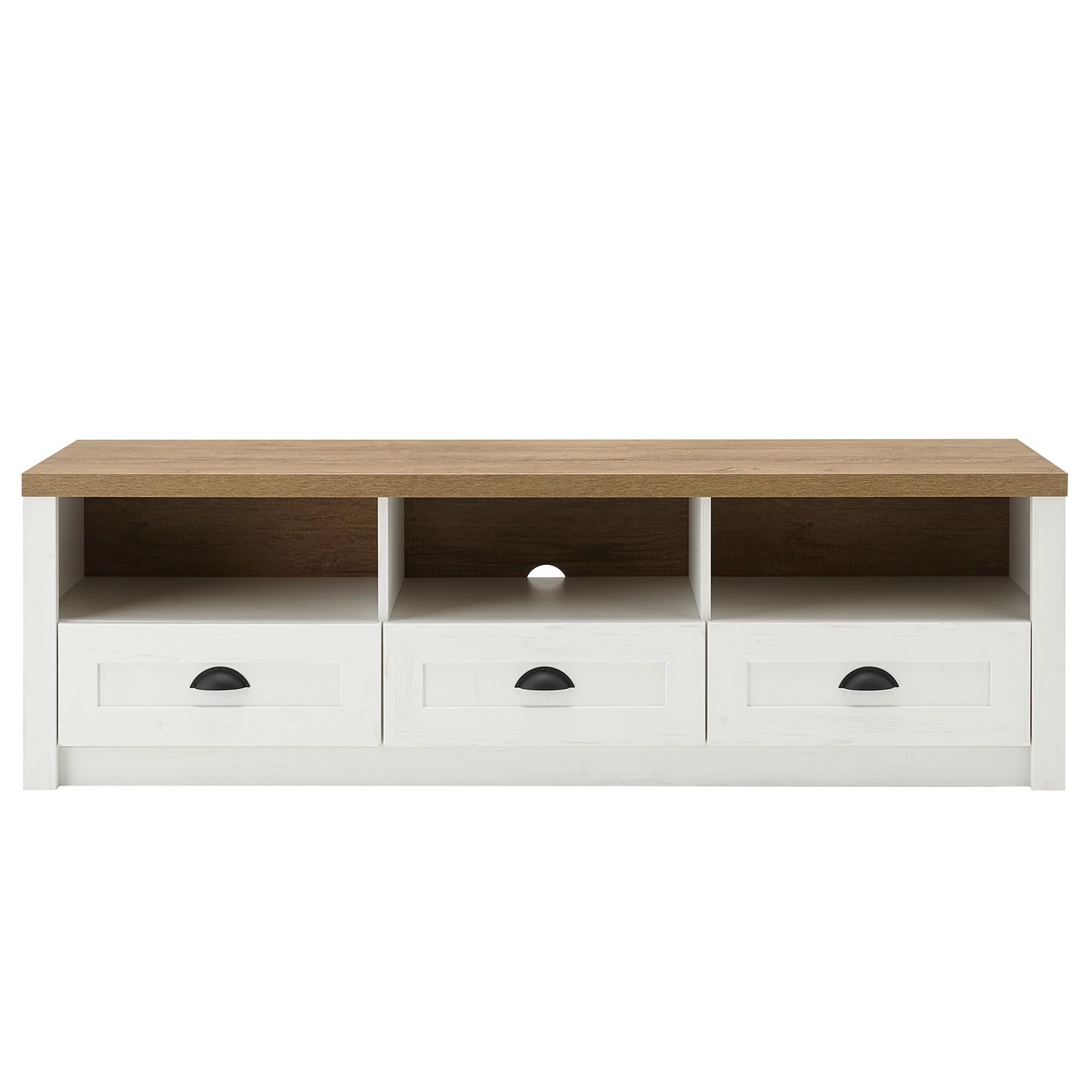 Norrwood Wohnwand Proville III (4-teilig) - Eiche Weiß Dekor / Eiche Dekor 7 Norrwood Wohnwand Proville III (4-teilig) - Eiche Weiß Dekor / Eiche Dekor – Bild 7