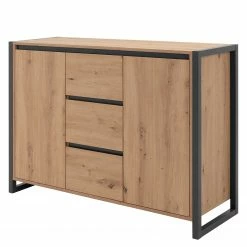 Red Living Kommode Denville II - Eiche Artisan Dekor / Anthrazit