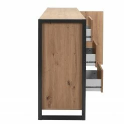 Red Living Sideboard Denville - Eiche Artisan Dekor / Anthrazit -Wohnzimmermöbel boutique en ligne 1000214505 200608 14181100156 DETAILS P000000001000214505