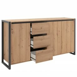 Red Living Sideboard Denville - Eiche Artisan Dekor / Anthrazit -Wohnzimmermöbel boutique en ligne 1000214505 200608 14181500160 DETAILS P000000001000214505