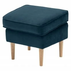 Fredriks Polsterhocker Bonham - Samt - Marineblau