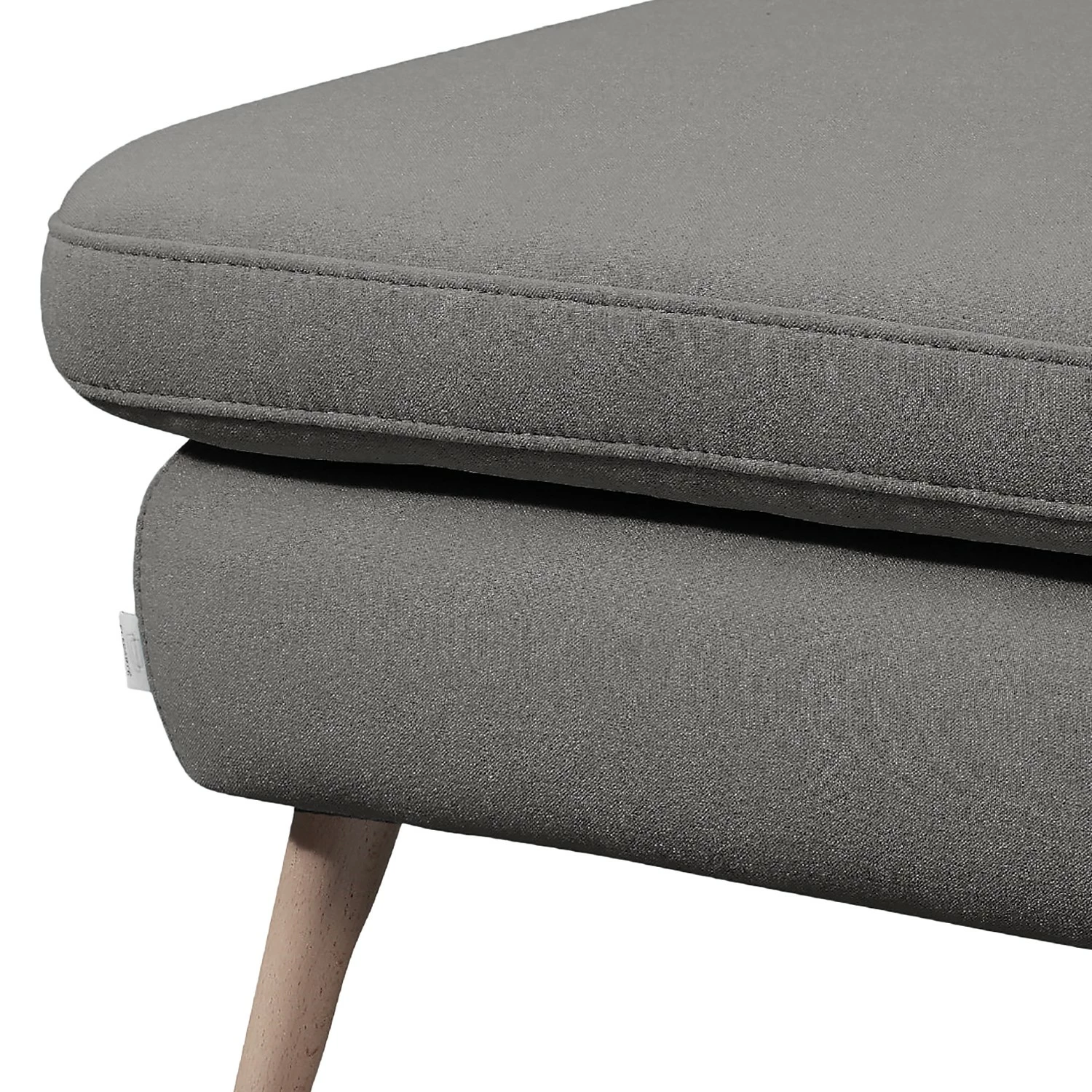 Fredriks Polsterhocker Sawston II - Microfaser - Grau 3 Fredriks Polsterhocker Sawston II - Microfaser - Grau – Bild 3