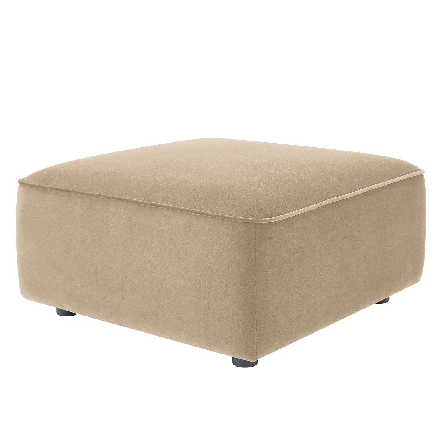 Fredriks Polsterhocker Berlou II - Webstoff - Beige 1 Fredriks Polsterhocker Berlou II - Webstoff - Beige