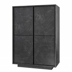 LC Spa Highboard Carrara - Marmor Anthrazit Dekor