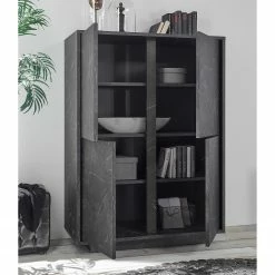 LC Spa Highboard Carrara - Marmor Anthrazit Dekor -Wohnzimmermöbel boutique en ligne 1000216293 200630 09124600044 MOOD DETAILS P000000001000216293 mood