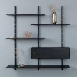 Studio Copenhagen Wandregal Lautaro I - Eiche Schwarz -Wohnzimmermöbel boutique en ligne 1000216663 200820 06181400221 MOOD DETAILS P000000001000216663 mood