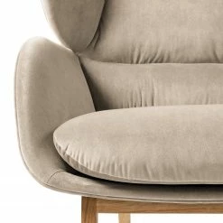 Studio Copenhagen Sessel Marols - Samt Shyla: Beige - Eiche Hell -Wohnzimmermöbel boutique en ligne 1000217181 201117 15583200078 DETAILS P000000001000217181