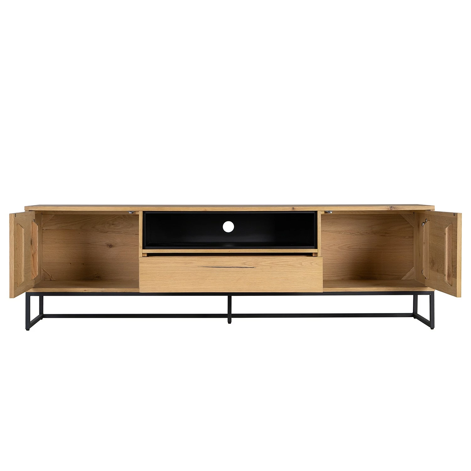 Studio Copenhagen TV-Lowboard Flox I - Echtholzfurnier / Metall - Eiche / Schwarz 4 Studio Copenhagen TV-Lowboard Flox I - Echtholzfurnier / Metall - Eiche / Schwarz – Bild 4
