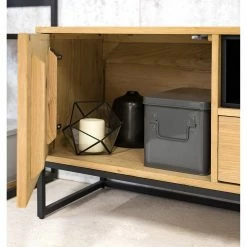 Studio Copenhagen TV-Lowboard Flox I - Echtholzfurnier / Metall - Eiche / Schwarz 28 Studio Copenhagen TV-Lowboard Flox I - Echtholzfurnier / Metall - Eiche / Schwarz -Wohnzimmermöbel boutique en ligne 1000218126 211026 111417000034 DETAILS P000000001000218126