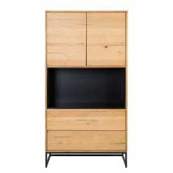 Studio Copenhagen Highboard Flox - Echtholzfurnier / Metall - Eiche / Schwarz -Wohnzimmermöbel boutique en ligne 1000218128 210901 08134700011 DETAILS P000000001000218128