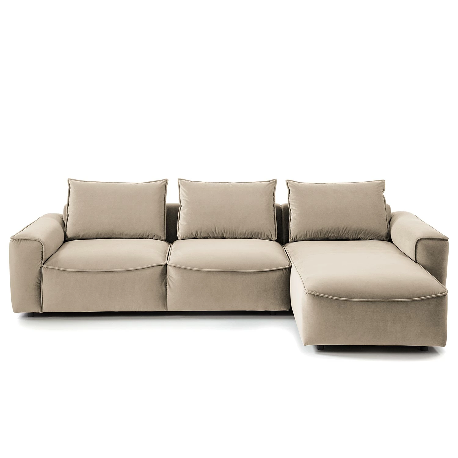 Studio Copenhagen Ecksofa Buckley II - Samt Shyla: Beige - Longchair davorstehend rechts 4 Studio Copenhagen Ecksofa Buckley II - Samt Shyla: Beige - Longchair davorstehend rechts – Bild 4