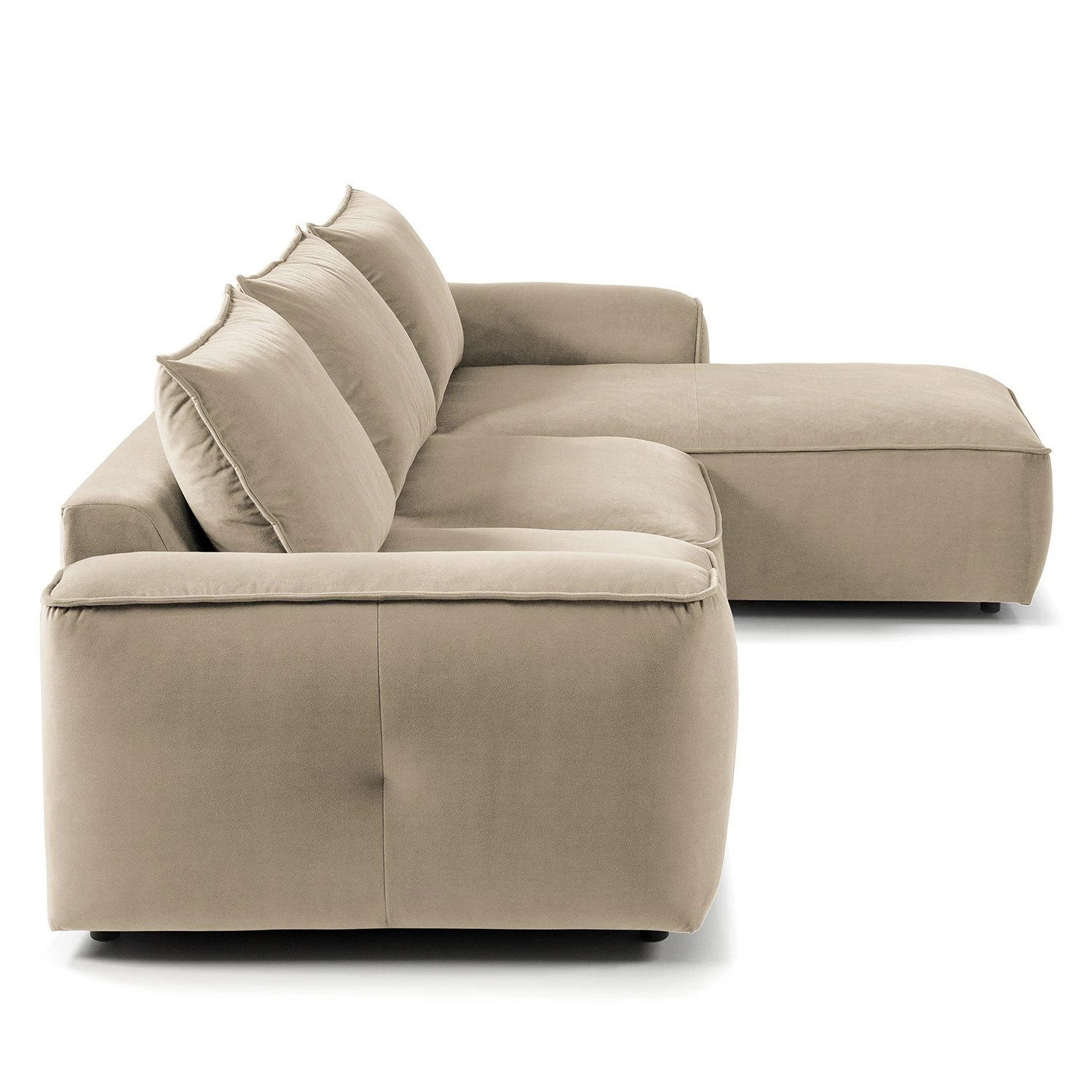 Studio Copenhagen Ecksofa Buckley II - Samt Shyla: Beige - Longchair davorstehend rechts 5 Studio Copenhagen Ecksofa Buckley II - Samt Shyla: Beige - Longchair davorstehend rechts – Bild 5