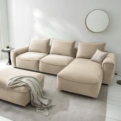 Studio Copenhagen Ecksofa Buckley II - Samt Shyla: Beige - Longchair davorstehend rechts 23 Studio Copenhagen Ecksofa Buckley II - Samt Shyla: Beige - Longchair davorstehend rechts -Wohnzimmermöbel boutique en ligne 1000218140 210127 14545400239 MOOD DETAILS P000000001000218140 mood