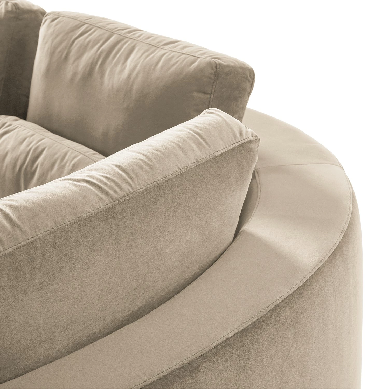 Studio Copenhagen Ecksofa Willows II - Samt Shyla: Beige - Ottomane davorstehend rechts 16 Studio Copenhagen Ecksofa Willows II - Samt Shyla: Beige - Ottomane davorstehend rechts – Bild 16