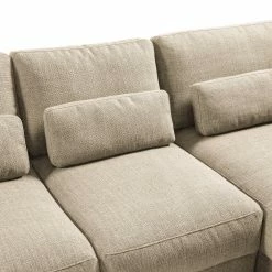 Studio Copenhagen Ecksofa Willows III - Webstoff Amila: Beige - Longchair davorstehend rechts -Wohnzimmermöbel boutique en ligne 1000218220 201215 18330300281 DETAILS P000000001000218220