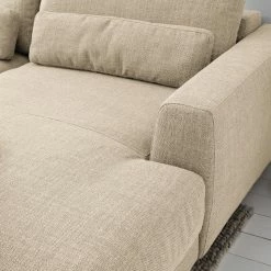 Studio Copenhagen Ecksofa Willows III - Webstoff Amila: Beige - Longchair davorstehend rechts -Wohnzimmermöbel boutique en ligne 1000218220 210127 14550300405 DETAILS P000000001000218220