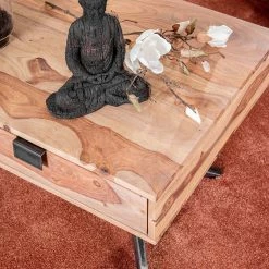 Naturoo Couchtisch Nigg - Sheesham massiv / Metall - Sheesham / Schwarz -Wohnzimmermöbel boutique en ligne 1000218279 200701 11490400005 DETAILS P000000001000218279