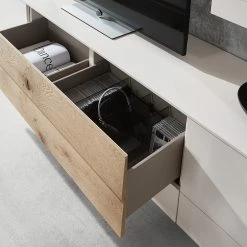 GWINNER Wohnkombination Misano III (2-teilig) - Weiß / Wildeiche - Mit Beleuchtung 18 GWINNER Wohnkombination Misano III (2-teilig) - Weiß / Wildeiche - Mit Beleuchtung -Wohnzimmermöbel boutique en ligne 1000218322 200828 11271300079 DETAILS P000000001000218322