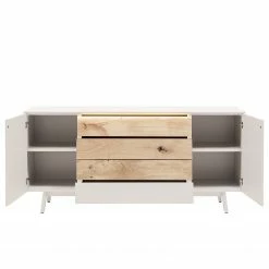 GWINNER Sideboard Misano II (2-teilig) - Inkl. Beleuchtung - Weiß / Wildeiche -Wohnzimmermöbel boutique en ligne 1000218331 200828 11282300148 DETAILS P000000001000218331
