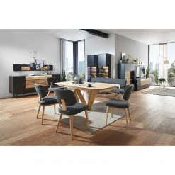 GWINNER Wohnkombination Misano II (3-teilig) - Anthrazit / Wildeiche - Mit Beleuchtung -Wohnzimmermöbel boutique en ligne 1000218338 200828 11290200185 MOOD DETAILS P000000001000218338 mood