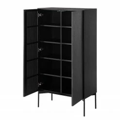 Studio Copenhagen Highboard Dowland - Echtholzfurnier - Eiche Schwarz -Wohnzimmermöbel boutique en ligne 1000218356 210303 06475100002 DETAILS P000000001000218356