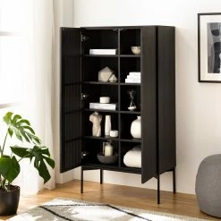 Studio Copenhagen Highboard Dowland - Echtholzfurnier - Eiche Schwarz -Wohnzimmermöbel boutique en ligne 1000218356 210311 08052400012 MOOD DETAILS P000000001000218356 mood