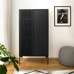 Studio Copenhagen Highboard Dowland - Echtholzfurnier - Eiche Schwarz -Wohnzimmermöbel boutique en ligne 1000218356 210311 08052600014 MOOD DETAILS P000000001000218356 mood