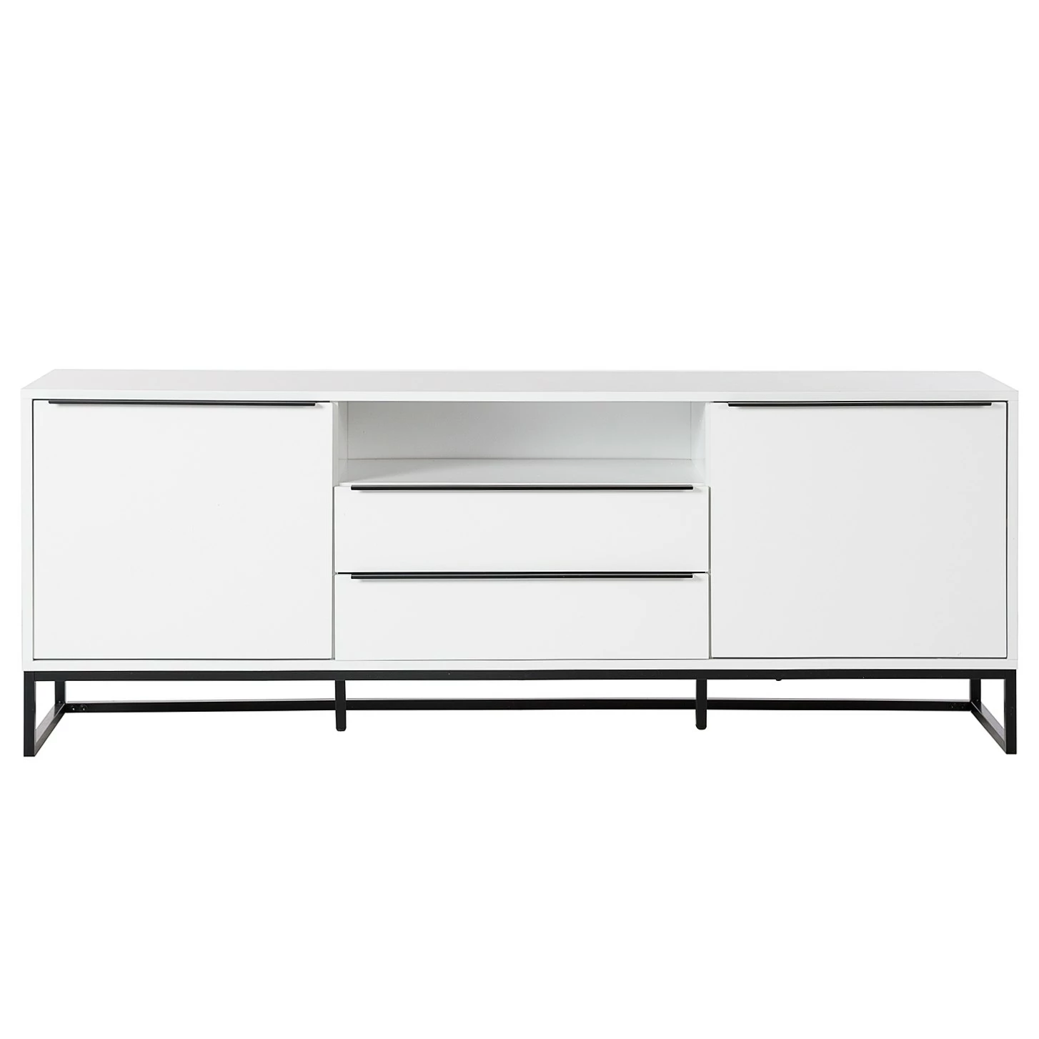Fredriks Sideboard White Hall I - Matt Weiß / Schwarz 3 Fredriks Sideboard White Hall I - Matt Weiß / Schwarz – Bild 3