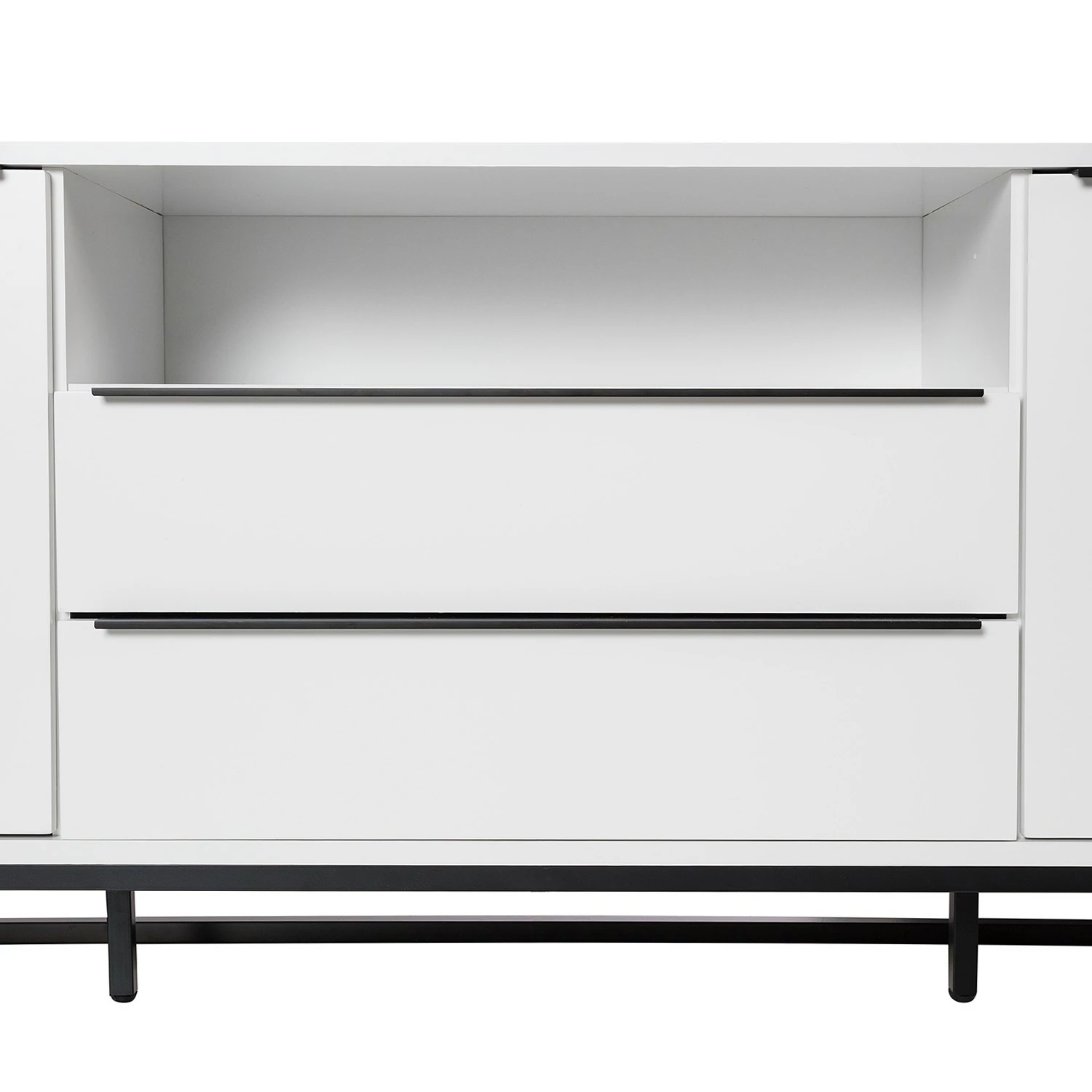 Fredriks Sideboard White Hall I - Matt Weiß / Schwarz 11 Fredriks Sideboard White Hall I - Matt Weiß / Schwarz – Bild 11