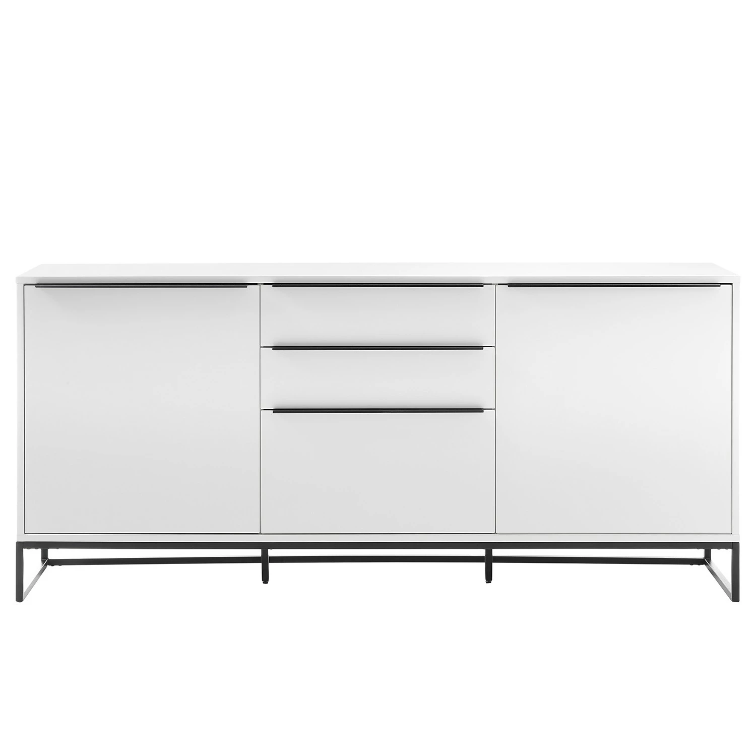 Fredriks Sideboard White Hall II - Matt Weiß / Schwarz 6 Fredriks Sideboard White Hall II - Matt Weiß / Schwarz – Bild 6