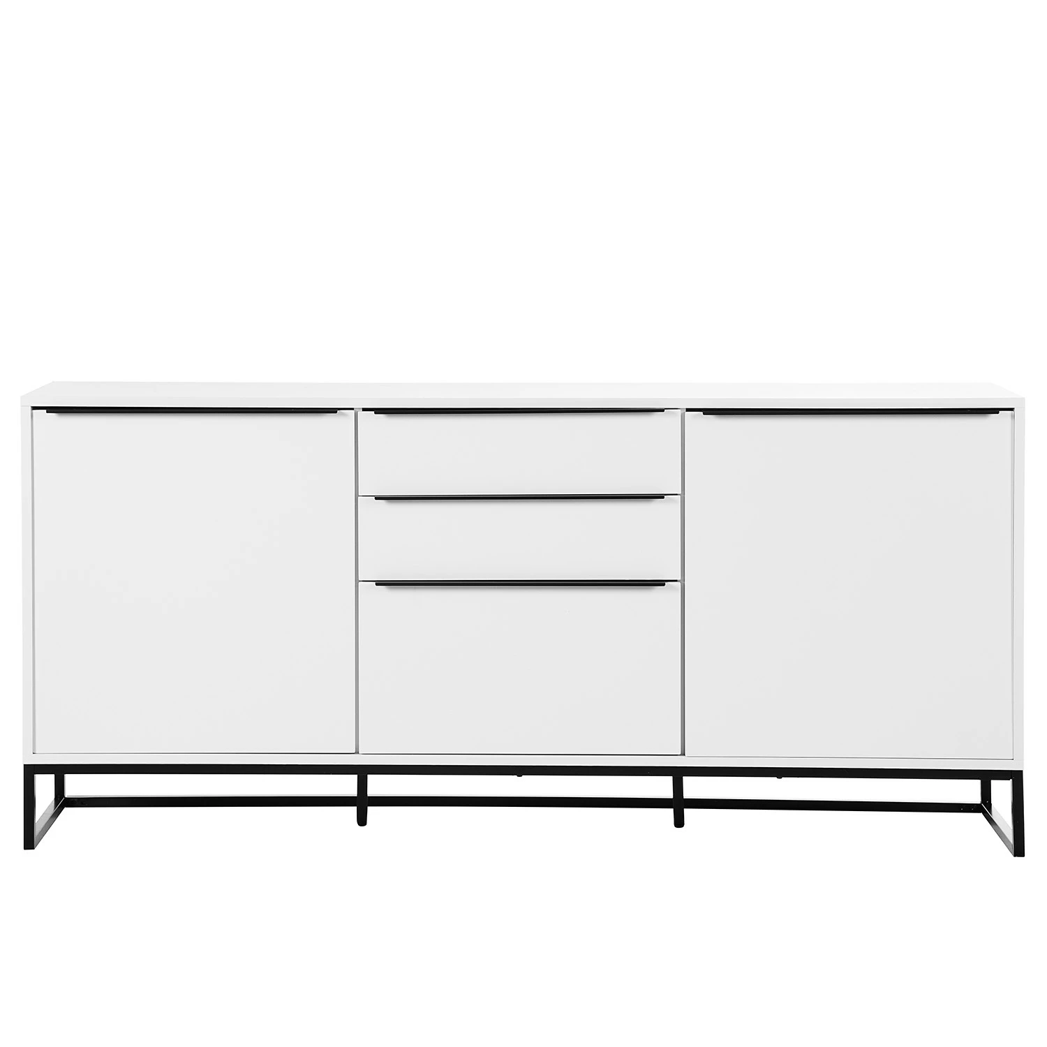 Fredriks Sideboard White Hall II - Matt Weiß / Schwarz 7 Fredriks Sideboard White Hall II - Matt Weiß / Schwarz – Bild 7