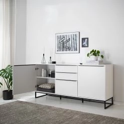 Fredriks Sideboard White Hall II - Matt Weiß / Schwarz 22 Fredriks Sideboard White Hall II - Matt Weiß / Schwarz -Wohnzimmermöbel boutique en ligne 1000218367 210521 08364000002 MOOD DETAILS P000000001000218367 mood
