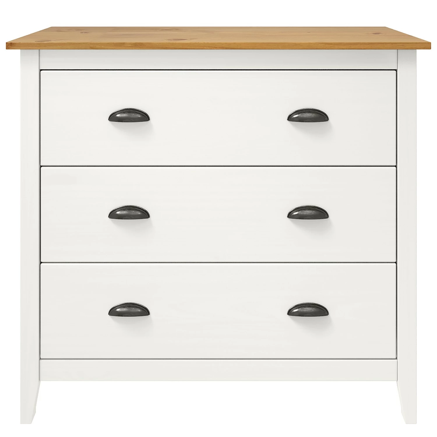 Maison Belfort Kommode Rivery III - Kiefer massiv - Weiß 3 Maison Belfort Kommode Rivery III - Kiefer massiv - Weiß – Bild 3